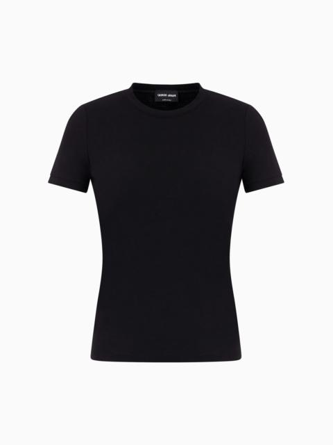 Stretch viscose jersey T-shirt