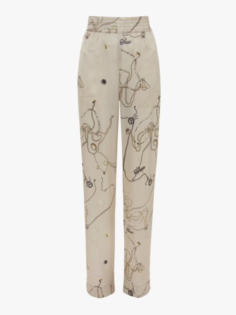 Pyjama Trouser In Pumice Jewellery Print