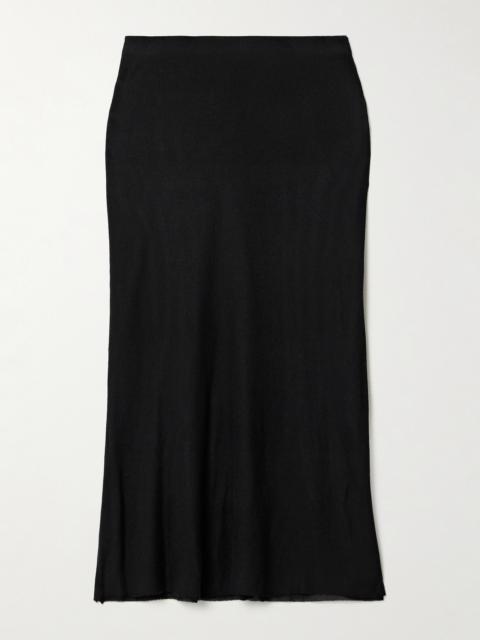 Leema Ribbed-jersey Midi Skirt