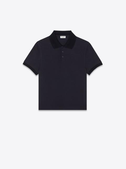 monogram polo shirt in cotton piqué