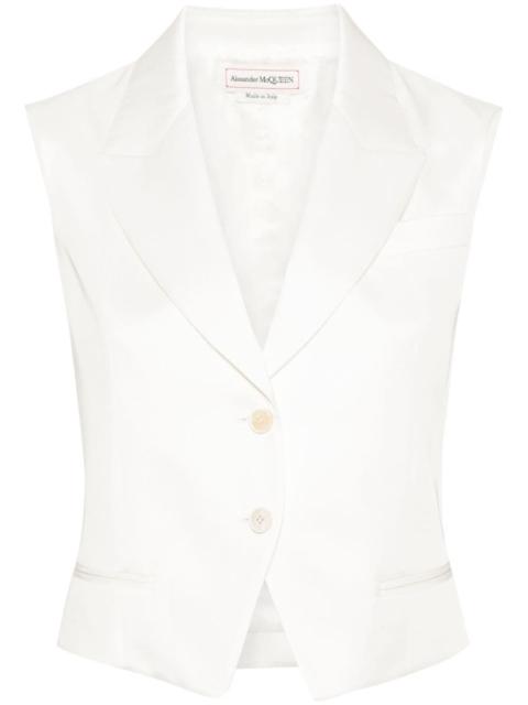 twill-weave tailored waistcoat