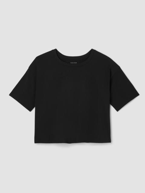 Pima Cotton Stretch Jersey Crew Neck Tee