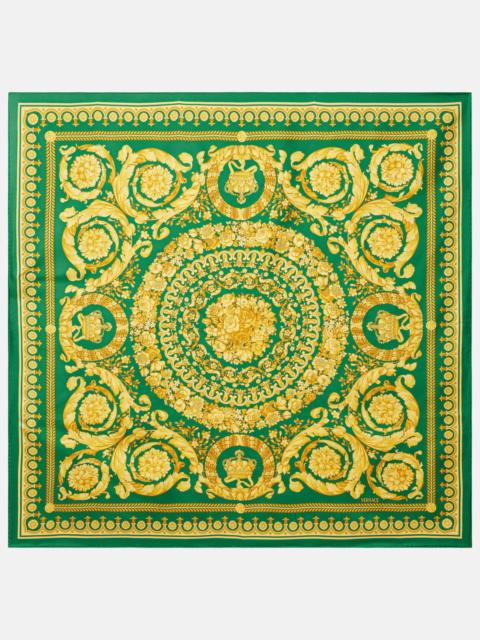 Barocco silk twill scarf
