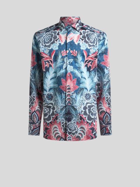 COTTON SHIRT WITH PLACED PRINT