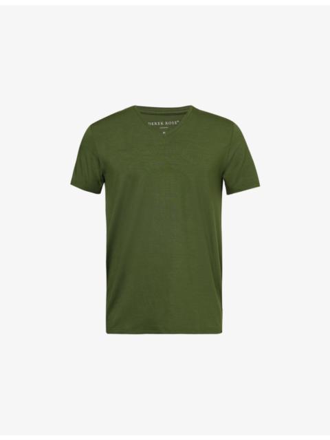 Basel 15 V-neck short-sleeve stretch-jersey T-shirt