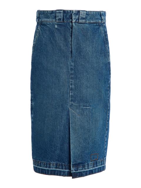 Denim Midi Skirt medium wash