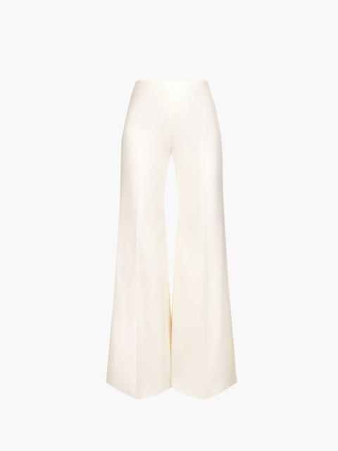 White Flared Wool Pants