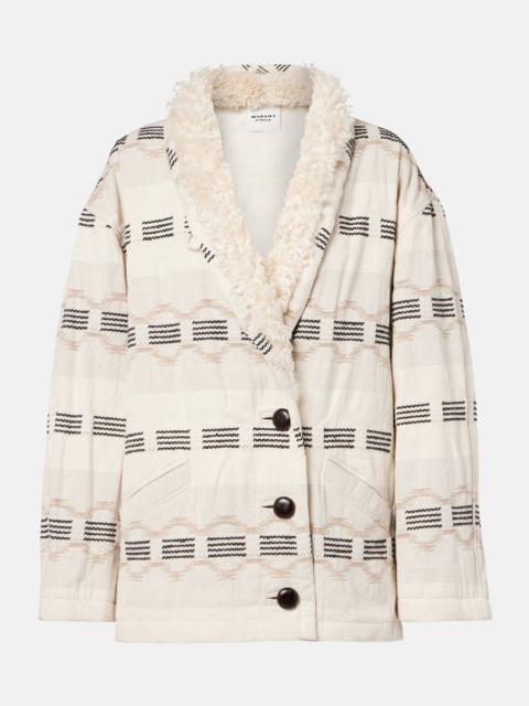 Qayla cotton-blend jacquard jacket