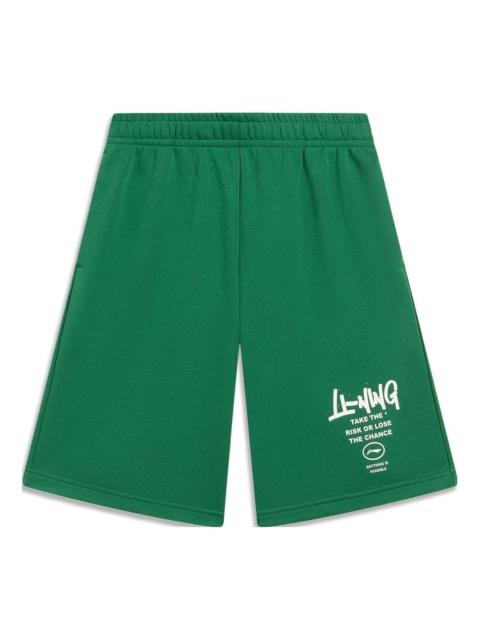 Li-Ning Anything Is Possible Graphic Straight Shorts 'Green' AKST593-3