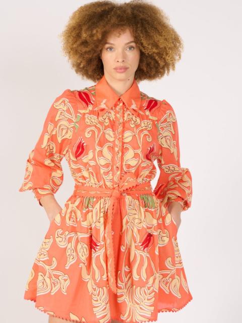 Mini Dress Conti - Orange Ritual
