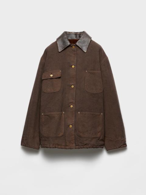 Canvas blouson jacket