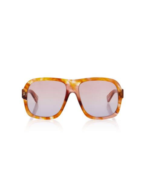 Aviator-Frame Acetate Sunglasses brown