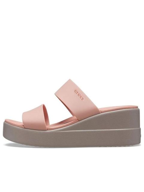 (WMNS) Crocs Brooklyn Lightweight Pale Pink Sandals 206219-6RL