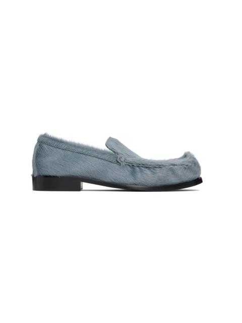 Blue Ponyhair Loafers