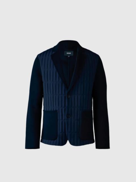 JOHN Mixed-media vertical quilt blazer