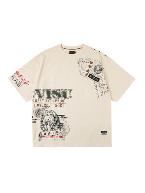 Allover Hand-Drawing Multi Logo Print Regular Fit T-Shirt