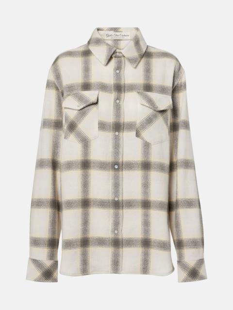 Moon plaid cashmere shirt