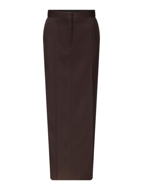 Rae Tailored Wool Skirt brown