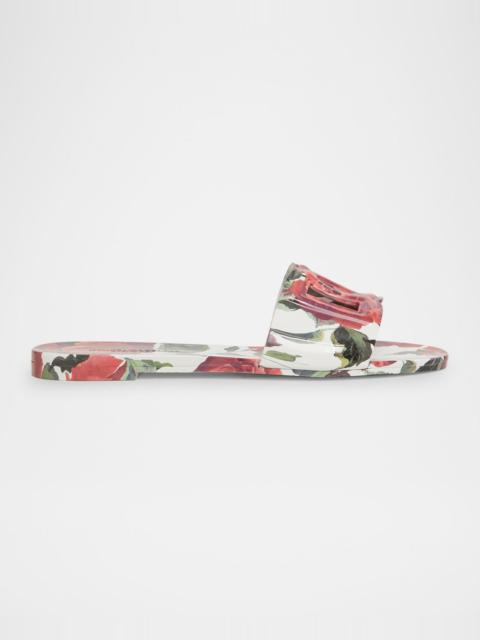 Bianca Floral Rubber DG Flat Sandals