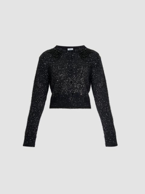 EMBELLISHED SEQUIN CROPPED CARDIGAN