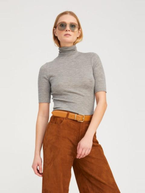 GREY CASHMERE TURTLENECK
