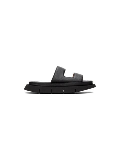 Black Intagliato Sandals