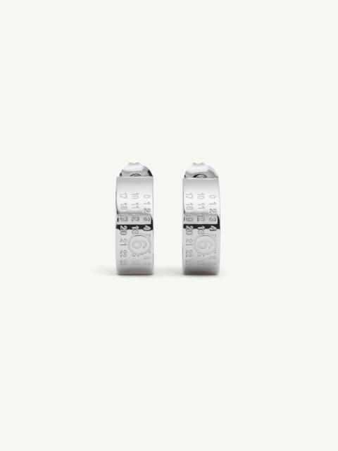 Numeric Minimal Signature Hoop Earrings