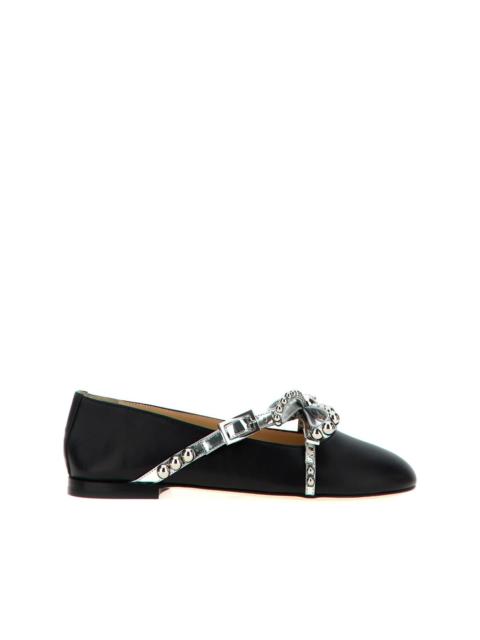 stud-embellished ballet flats
