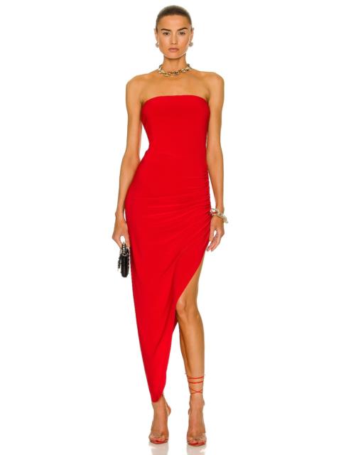 Strapless Side Drape Gown
