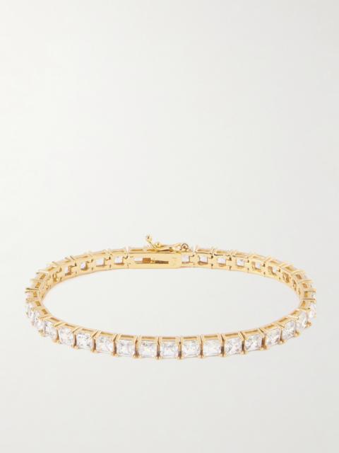 Gia Gold-tone Cubic Zirconia Tennis Bracelet