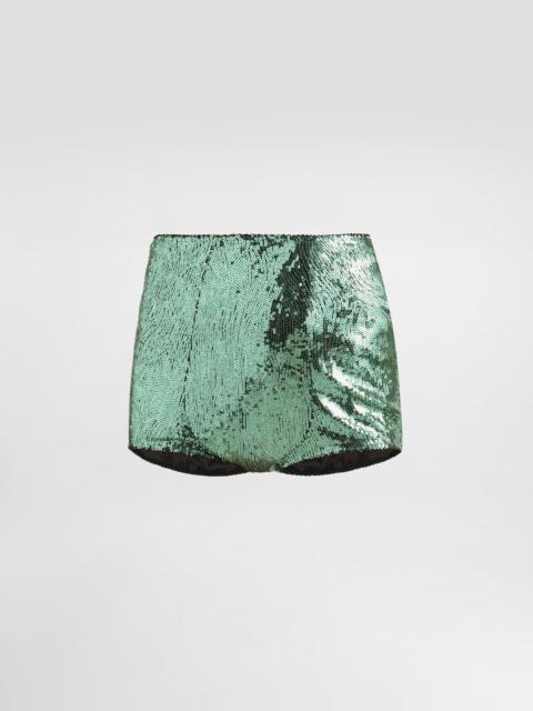 Sequined high-waisted panties