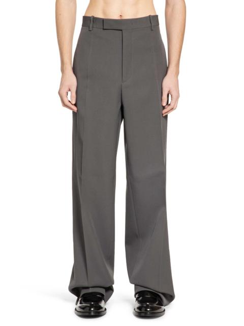 Straight Leg Wool Gabardine Trousers
