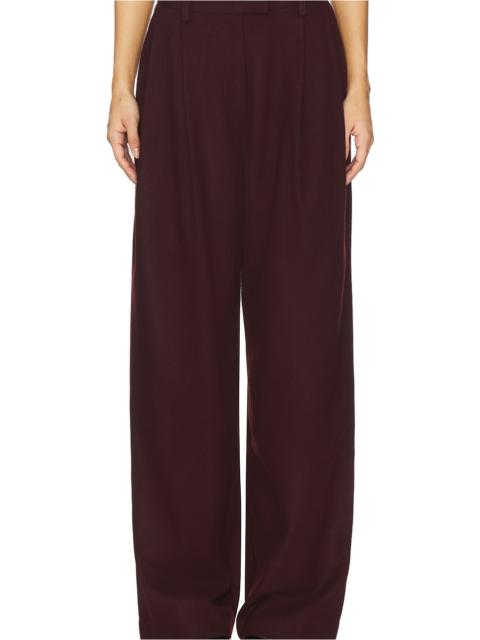 Eddie Pleated Wool Trouser