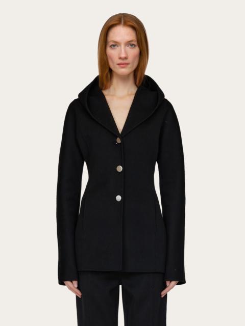 Hooded peacoat