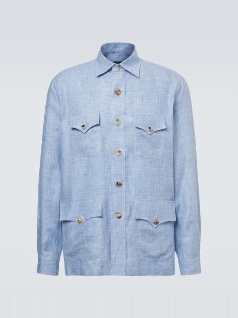 Linen field jacket