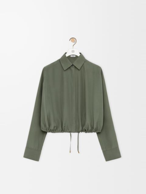 Balloon shirt in silk