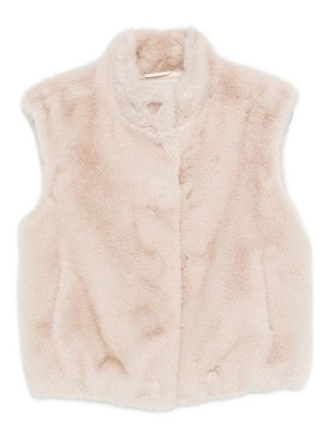 faux-fur sleeveless vest