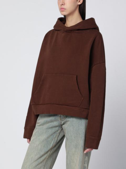 Brown hooded sweatshirt
