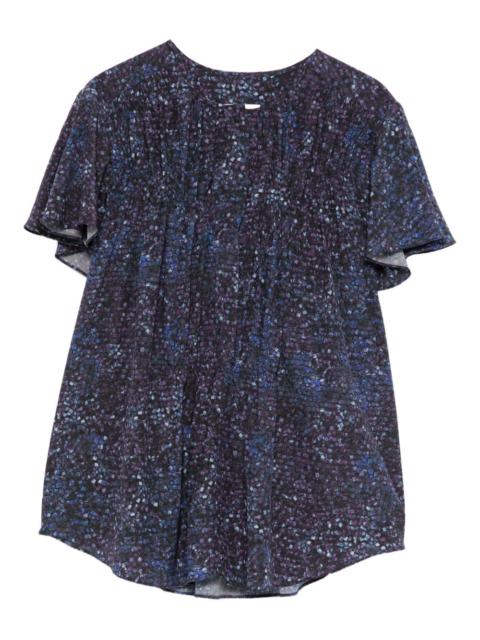 Sally pleated-frill blouse