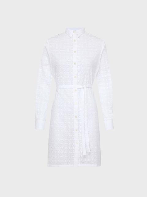 Women Cotton Shirt Dress Broderie Anglaise