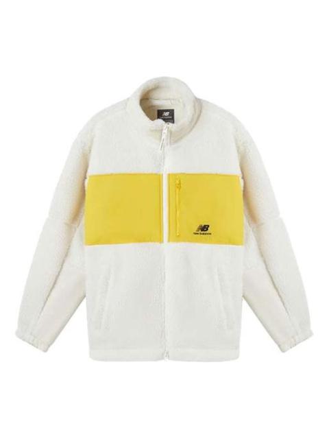 New Balance Lifestyle Cotton Warm Jacket 'White Yellow' MDA35013-CRE