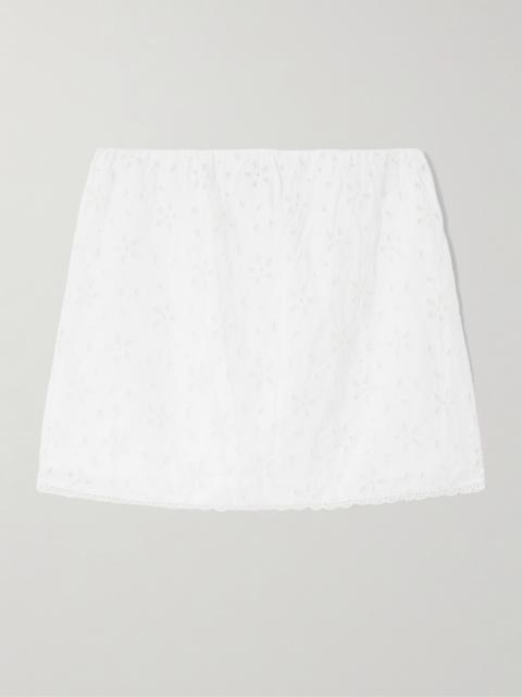Salma Broderie Anglaise Cotton Mini Skirt