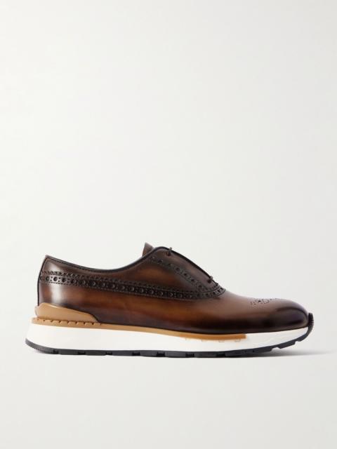 Fast Track Venezia Leather Oxford Sneakers Brown