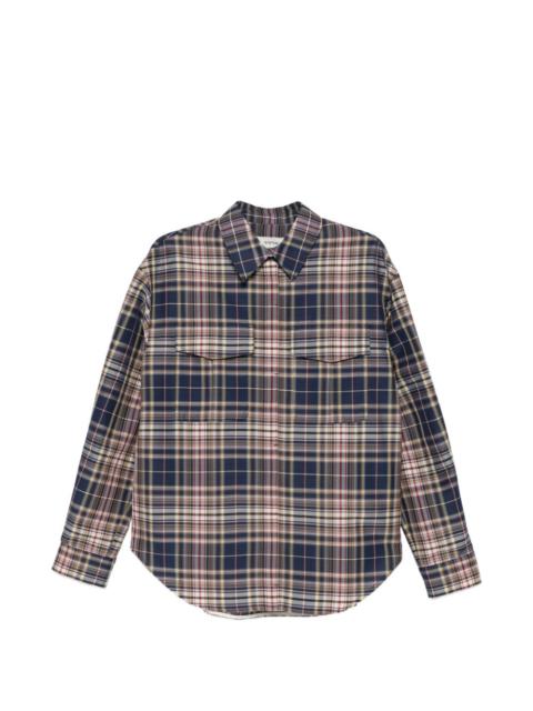 pocket checked shirt