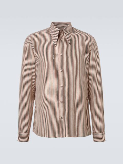 Striped silk shirt