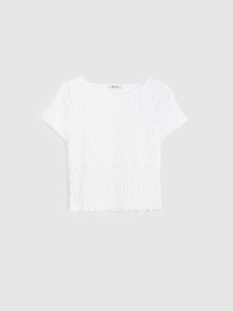 Smocked Short-Sleeve Top