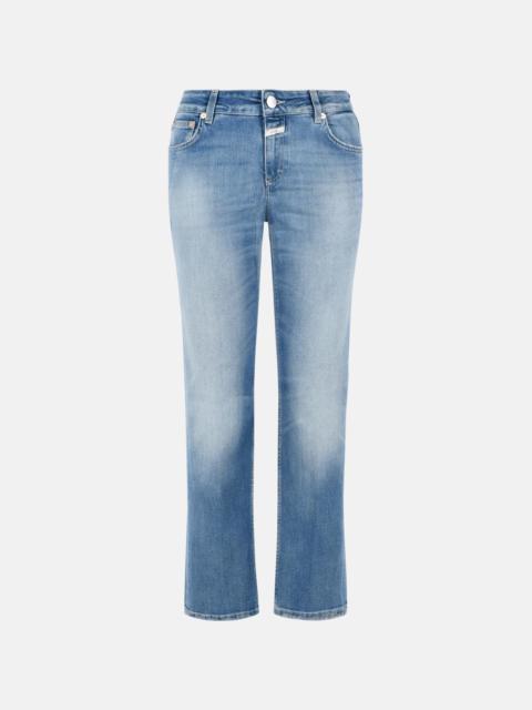 'JUNNA' BLUE COTTON BLEND JEANS