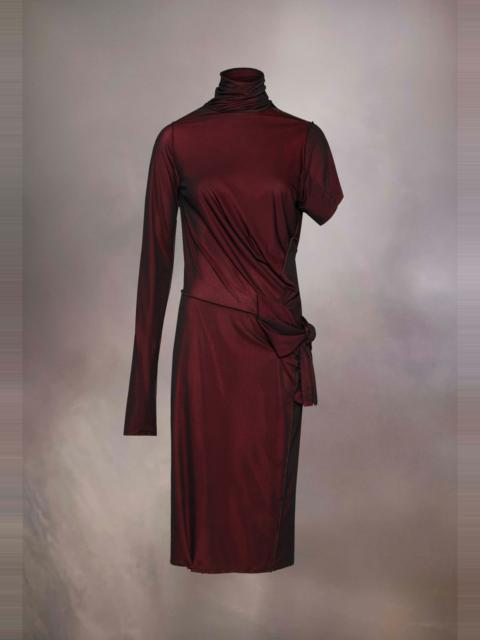 Asymmetric ruched dress