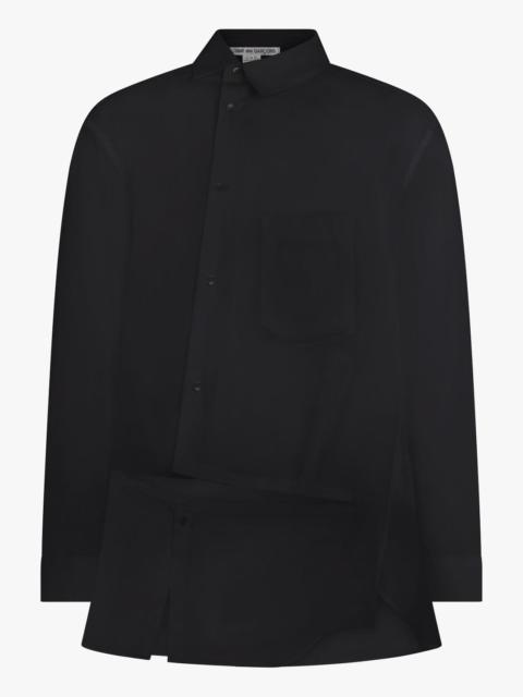ASYMMETRIC DECONSTRUCT L/S SHIRT | BLACK