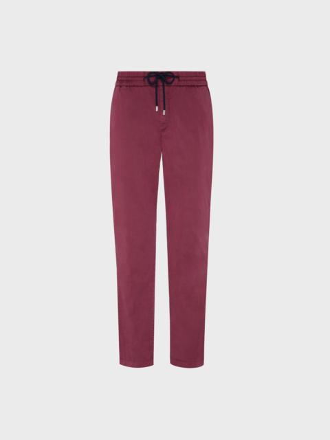 MEN ELASTIC WAIST TENCEL SATIN PANTS